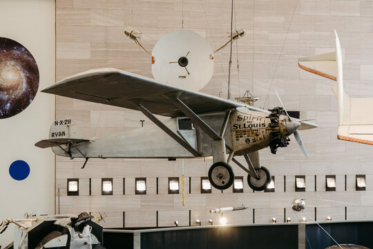 The Spirit of St. Louis, flown by Charles Lindbergh on May 20–21, 1927.