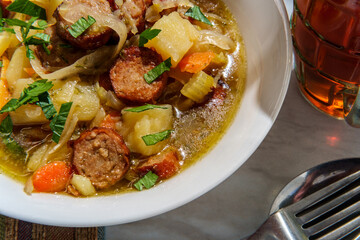 German Bratwurst Oktoberfest Stew