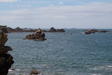 Fototapeta na wymiar rocky coast of the sea