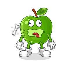 green apple burp mascot. cartoon vector