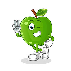 green apple young boy character. cartoon mascot vector