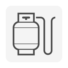Gas metal arc welding (GMAW) vector icon. Consist of welding gun, power supply and gas tank. For welding process by electric arc forms between a consumable MIG wire electrode and workpiece metal. 