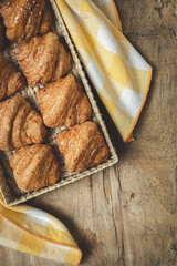 French Homemade fresh croissants