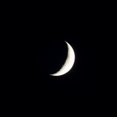 Obraz na płótnie Canvas waxing crescent moon
