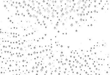 Light Silver, Gray vector cover with symbols of gamble.