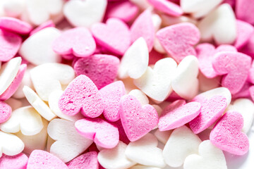 sweets and sugar candies on abstract background pattern