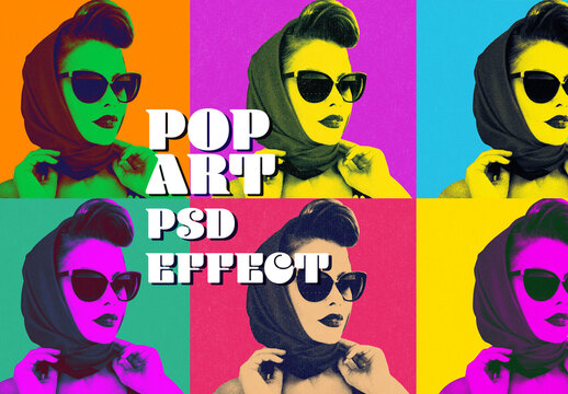 Pop Art Effect Mockup