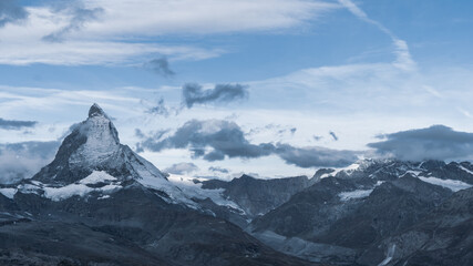 Fototapeta na wymiar matterhorn mountain covered in snow