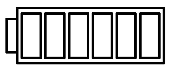 Illustration of a battery for a mobile device on a white background