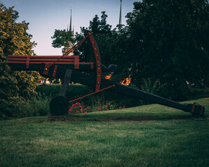 cannon in the castle park