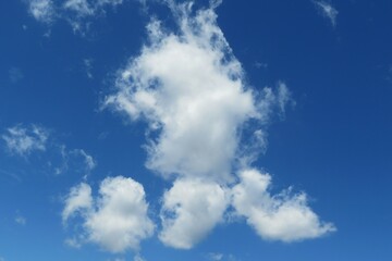 Beautiful clouds in blue sky, natural background