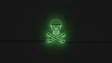 Bandera Pirata neón verde.