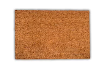 Foto op Plexiglas Brown doormat carpet, textured, isolated © mdbildes