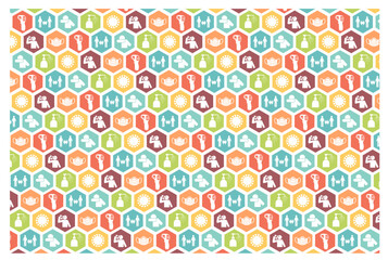 texture or background of Icons of barrier gestures against covid-19
