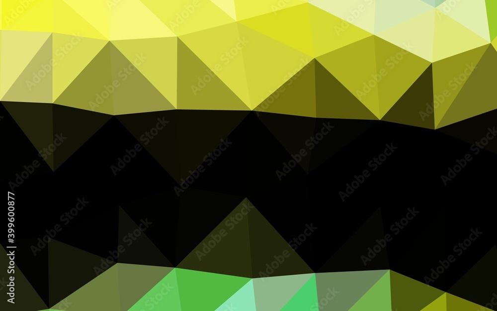 Canvas Prints light green, yellow vector triangle mosaic template.