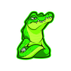 illustration character crocodile with cartoon style