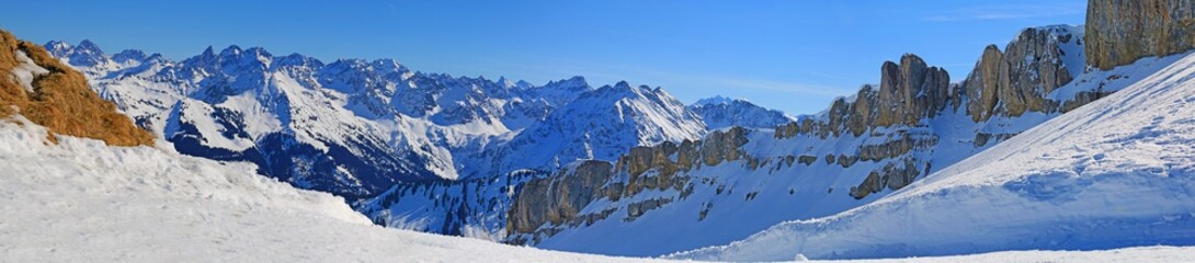 Ifen - Walsertal - Winter - Panorama - Alpen