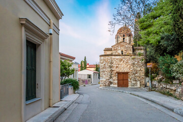 Street  view at front of National Historical Museum of Athens