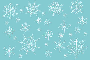 Vector Of The Snowflakes - White Snowflakes