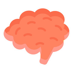 brain flat icon, school and education icon