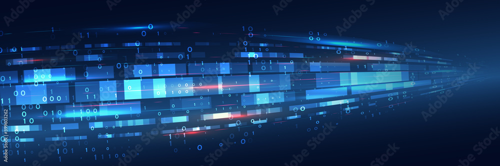 Poster Hi-tech business presentation. Big data concept. Cyber security for business and internet project. Abstract futuristic background.