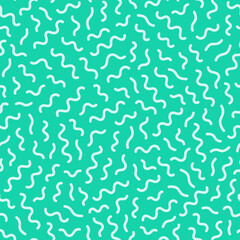 Vector bright seamless pattern. Abstract trendy background. Color curves mosaic texture. Fashion design - retro style 80 - 90s