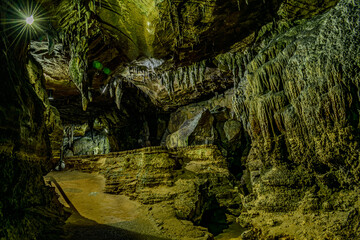 Ingleborough Caves in the Yorkshire Dales National Park in England