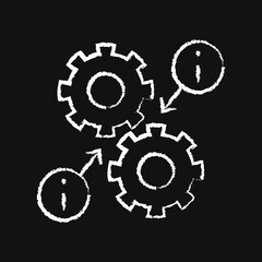 mechanism in which information is added, chalk icon