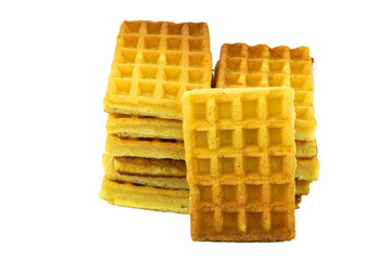 Homemade wafer recipe on isolated on white background
