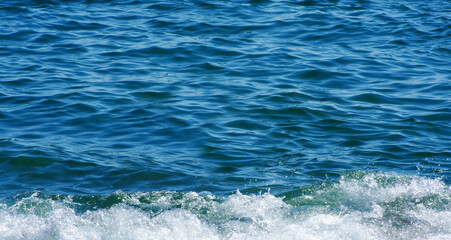Fototapeta premium Blue sea water background texture