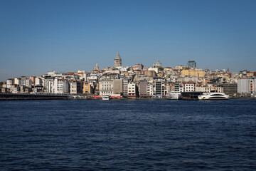 Obraz premium Galata Tower and Galata District in Istanbul, Turkey