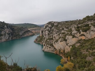 view of the river in mountains