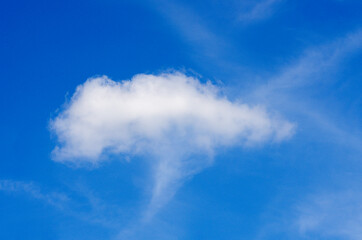 White clouds in blue sky