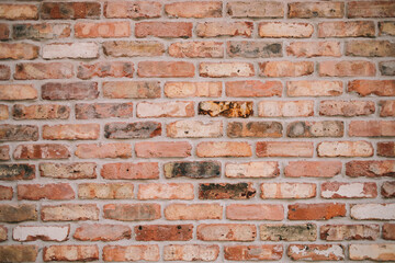 Fototapeta premium Texture of the old brick. Red and yellow brick wall. 