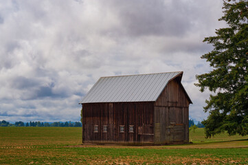 Obraz premium Agriculture barn in rural Oregon