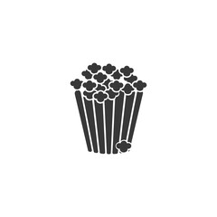Popcorn icon in flat style. Vector