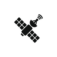 Sattelite icon flat style isolated on white background. Vector illustration
