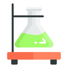 beaker flat icon, school and education 