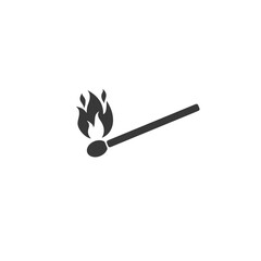 Match sign. Fire symbol icon. Flame concept. Stock vector 