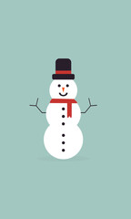 Cartoon snowman