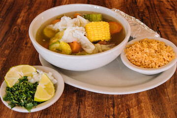 Mexican veggie soup with rice