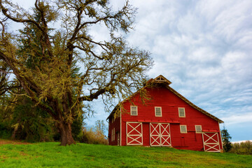 Red Barn in a rural setting