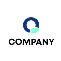 Fototapeta premium Letter O leaf logo design