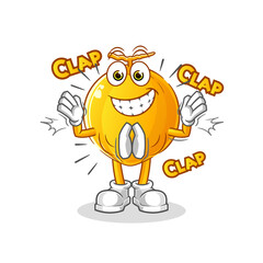 king coconut applause illustration. character vector