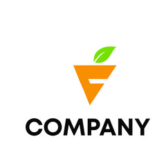 leaf with letter F logo