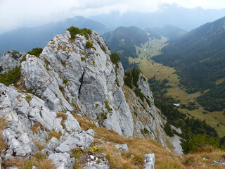 Ruchenköpfe mountain at Soinsee lake, Mangfall, Bavaria, Germany