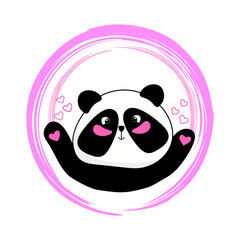 panda beautician make patch vector © Olga