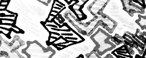 Black Dirty Paper. Grey Grunge Ornament. White