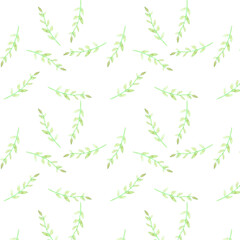 watercolor work of leaves and branch pattern