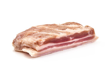 Obraz premium Pork bacon, isolated on white background